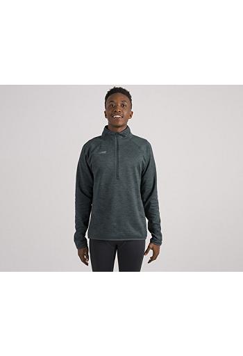 Black Altra CORE 1/2 ZIP PULLOVER Men's Tops | US_ZS9420