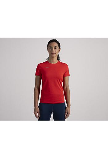 Red Altra CORE SHORT SLEEVE TEE Women's Tops | US_A6632
