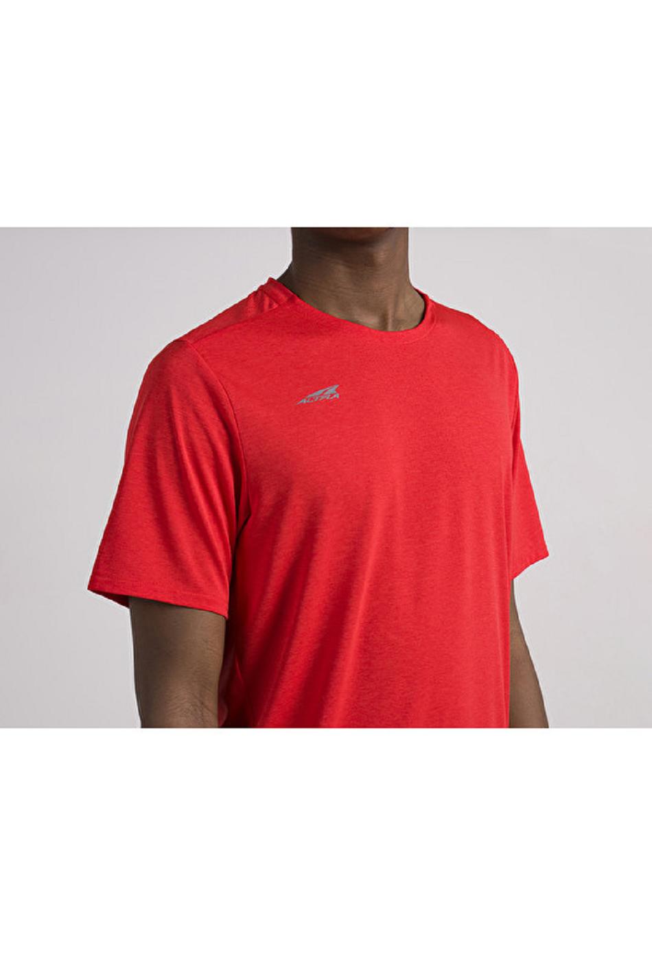 Red Altra CORE SHORT SLEEVE TEE Men's Tops | US_B3387