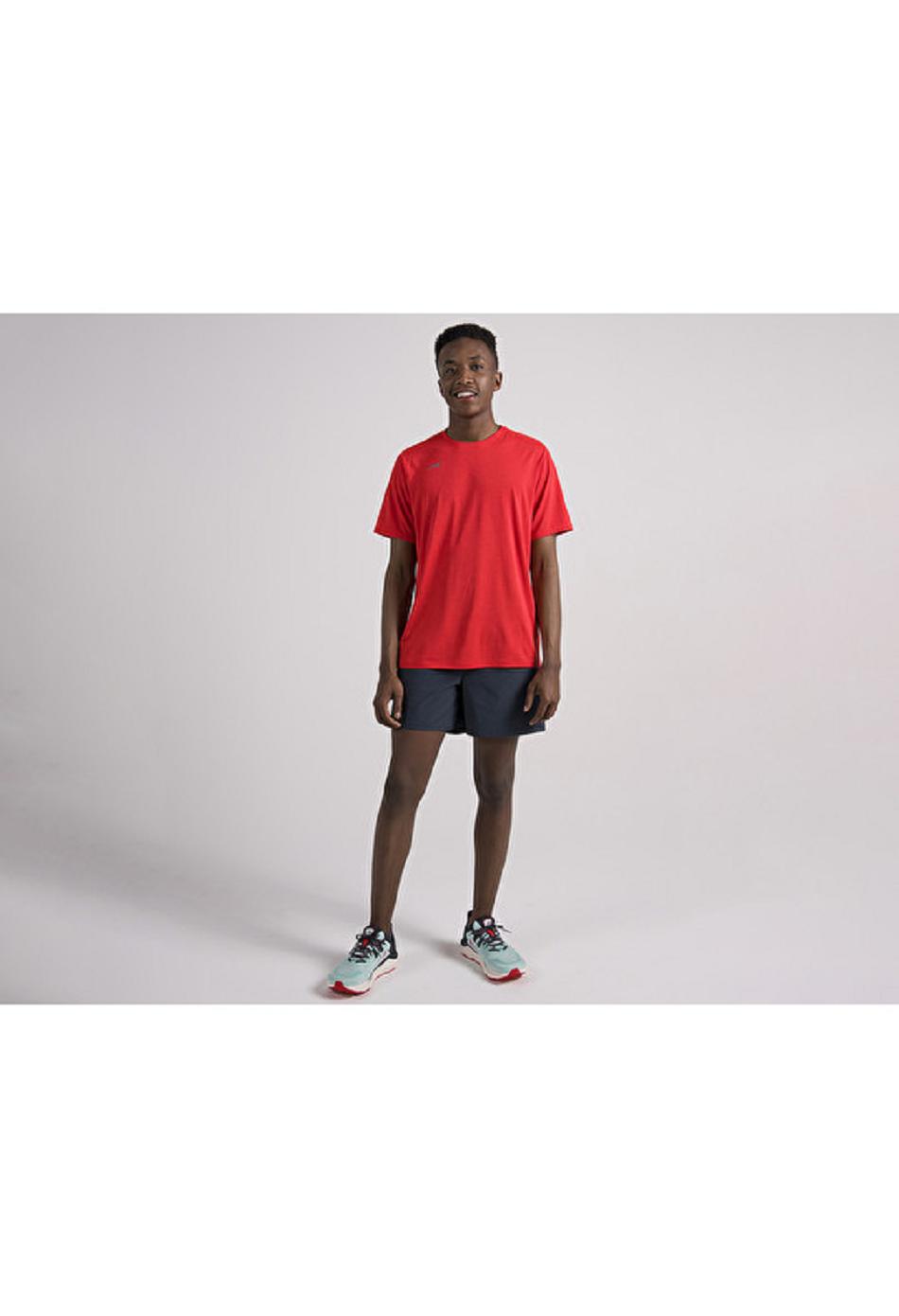 Red Altra CORE SHORT SLEEVE TEE Men's Tops | US_B3387