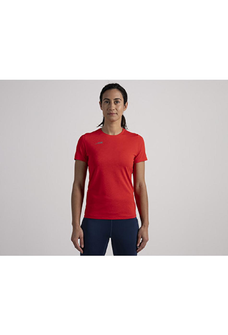 Red Altra CORE SHORT SLEEVE TEE Women\'s Tops | US_A6632